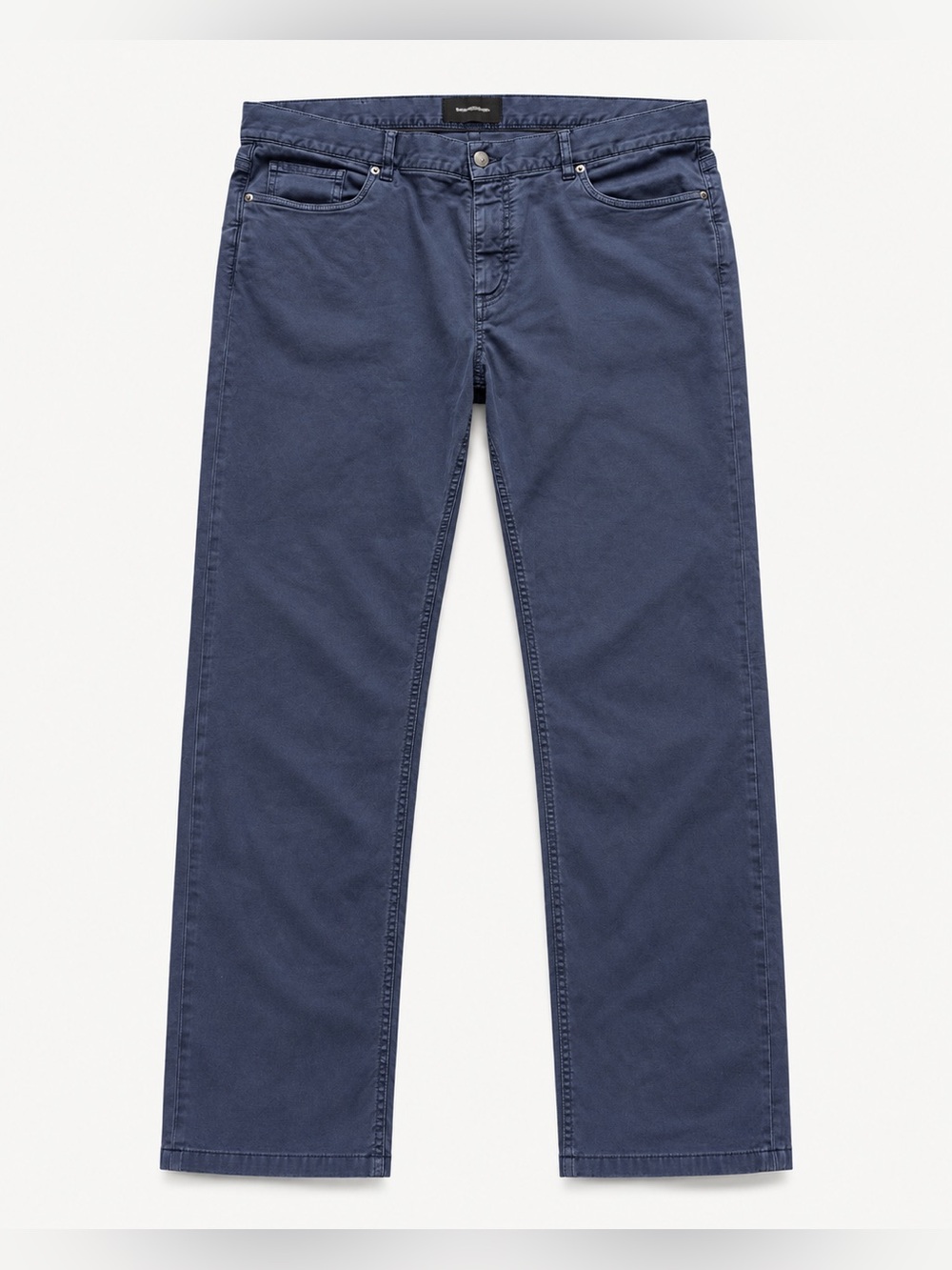 Ermenegildo Zegna Blue Five-Pocket Cotton Lyocell Stretch Trousers Size 38